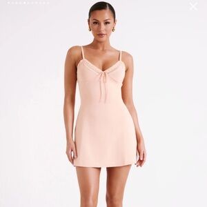 Meshki Ellis Pointelle Knit Mini Dress